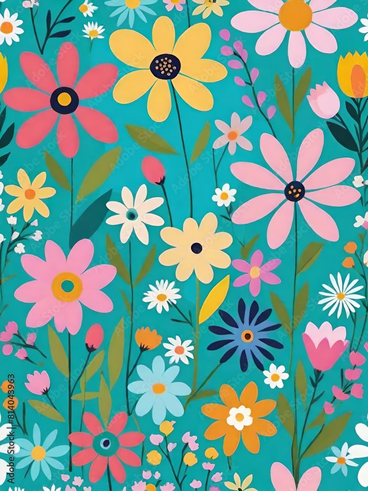 meadow floral pattern, Floral beauty meadow floral pattern, Floral beauty