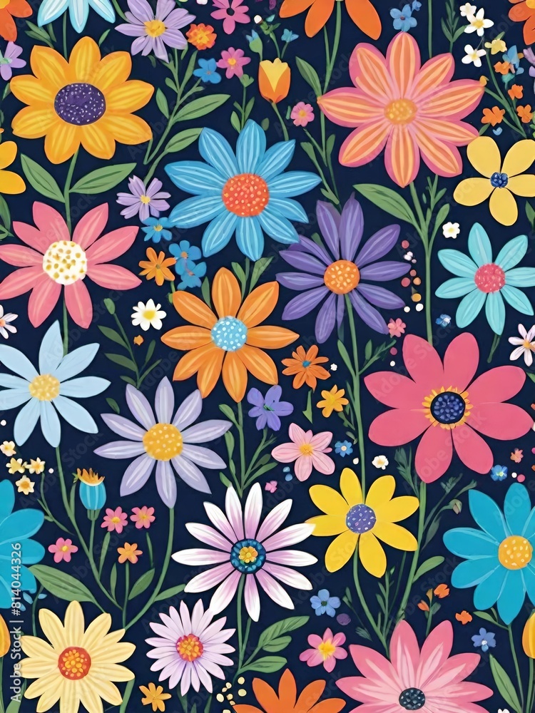 meadow floral pattern, Floral beauty meadow floral pattern, Floral beauty