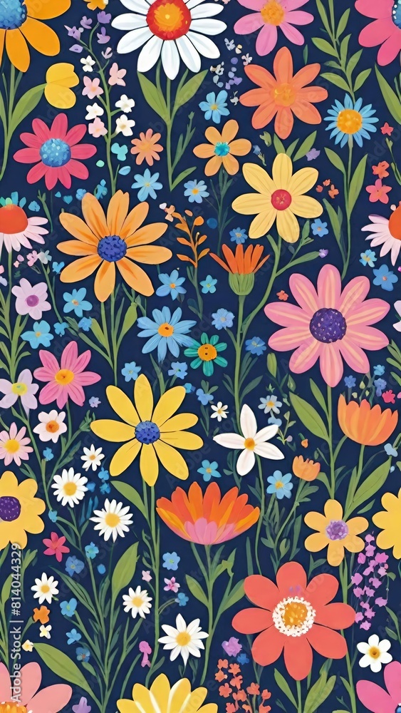 meadow floral pattern, Floral beauty meadow floral pattern, Floral beauty