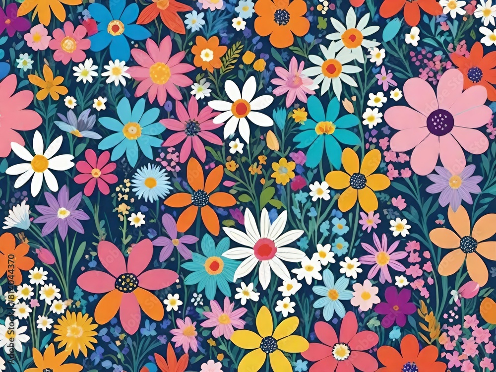 meadow floral pattern, Floral beauty meadow floral pattern, Floral beauty