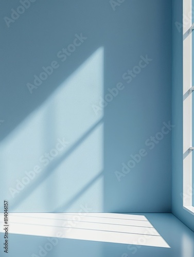 Room with blue wall and window