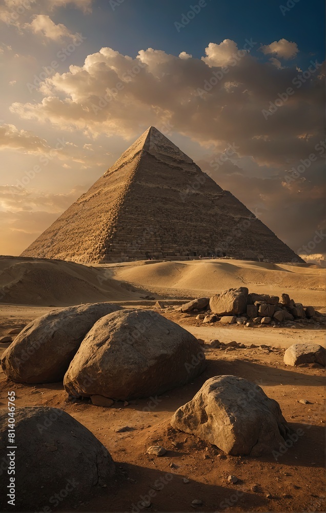 The Giza Great Pyramid AND BROWN CLOUD