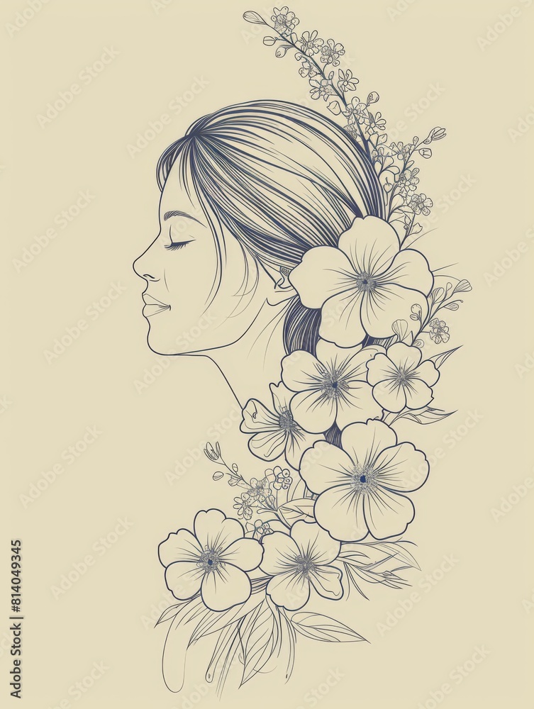 A clear ink sketch of a girl created using the technique of linear graphics. Beautiful lady drawn in pencil A clear ink sketch of a girl created using the technique of linear graphics. Beautiful lady drawn in pencil