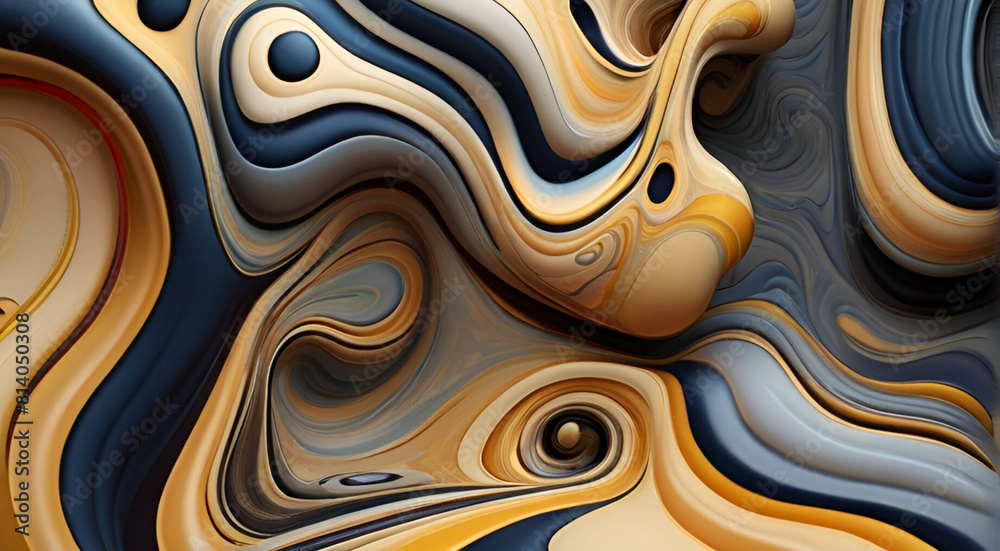 Surround the liquid form with an abstract background that complements its shape and movement. This could be achieved through the use of geometric patterns, organic textures, or swirling shapes that ec Surround the liquid form with an abstract background that complements its shape and movement. This could be achieved through the use of geometric patterns, organic textures, or swirling shapes that ec