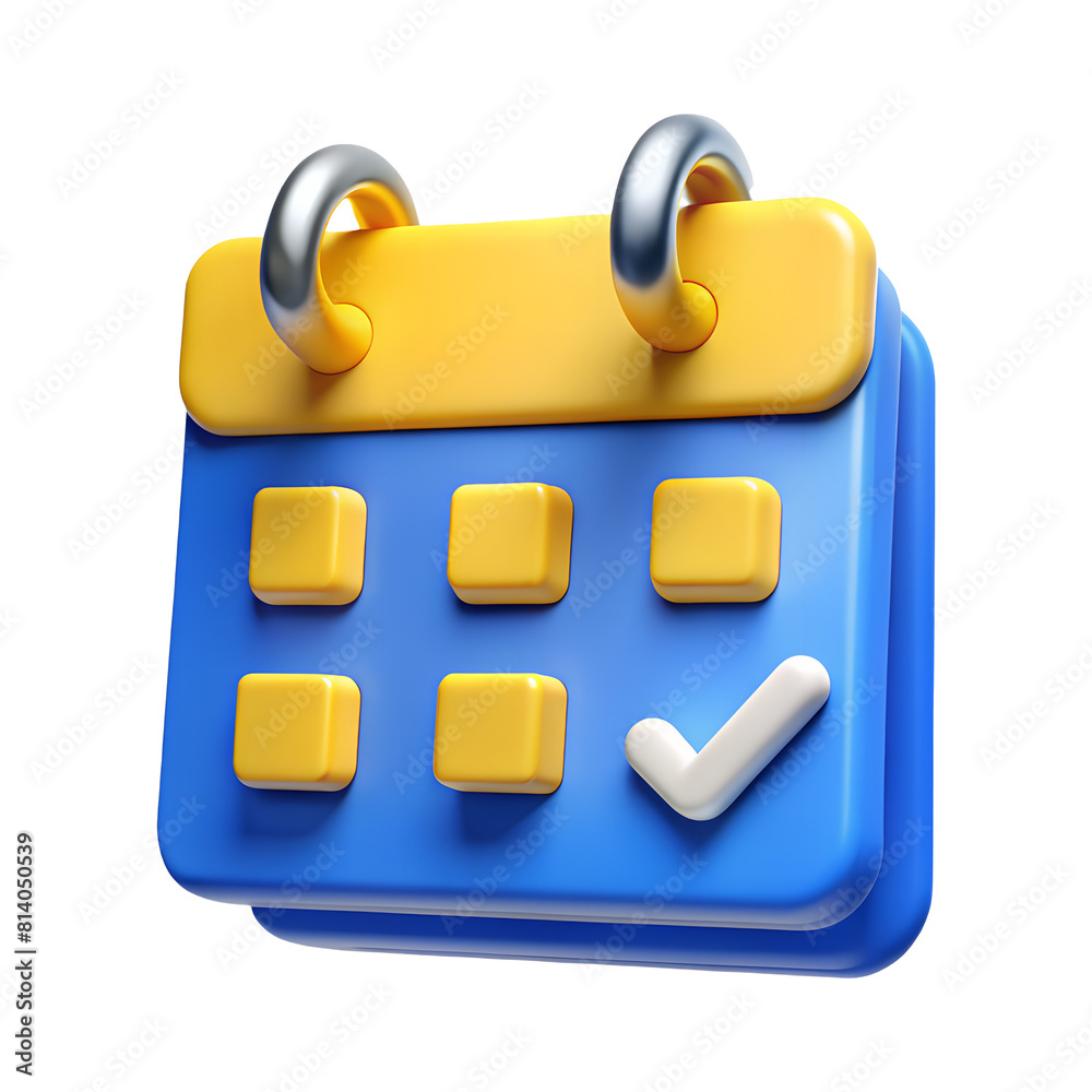 Calendar with checklist date schedule 3d icon
Calendar with checklist date schedule 3d icon