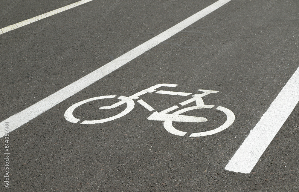 Fototapeta premium Dedicated lane for cyclists
