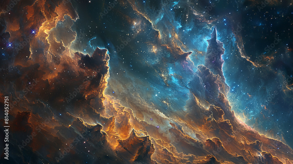 Fototapeta premium Infinite Brushstrokes A Cosmic Painting