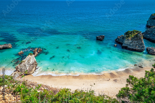 Tableau sur toile Ribeira Do Cavalo Beach, Sesimbra - Portugal