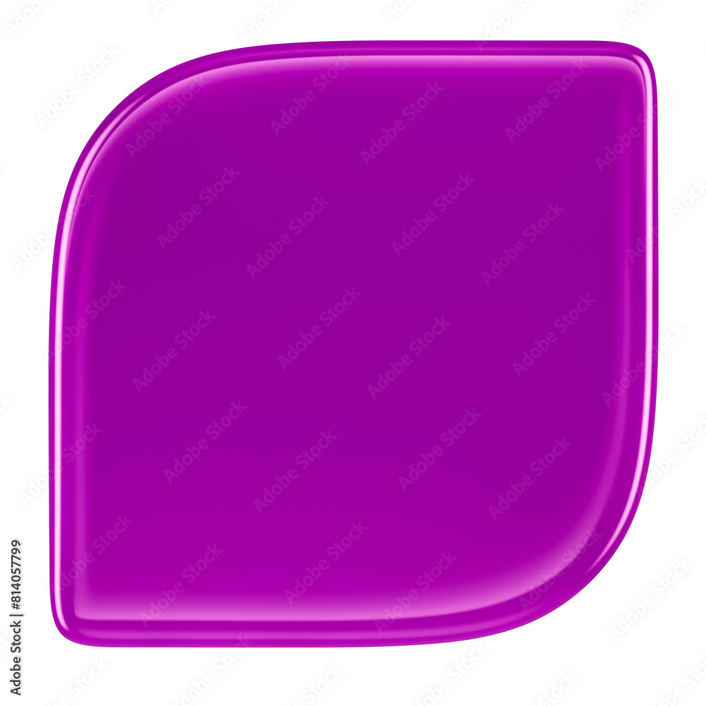 Purple organic shape in 3d render with transparent background Purple organic shape in 3d render with transparent background