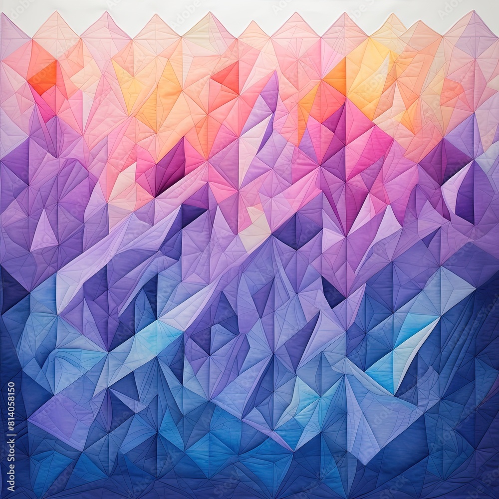 Naklejka premium Abstract geometric background. Colorful polygonal low poly pattern.