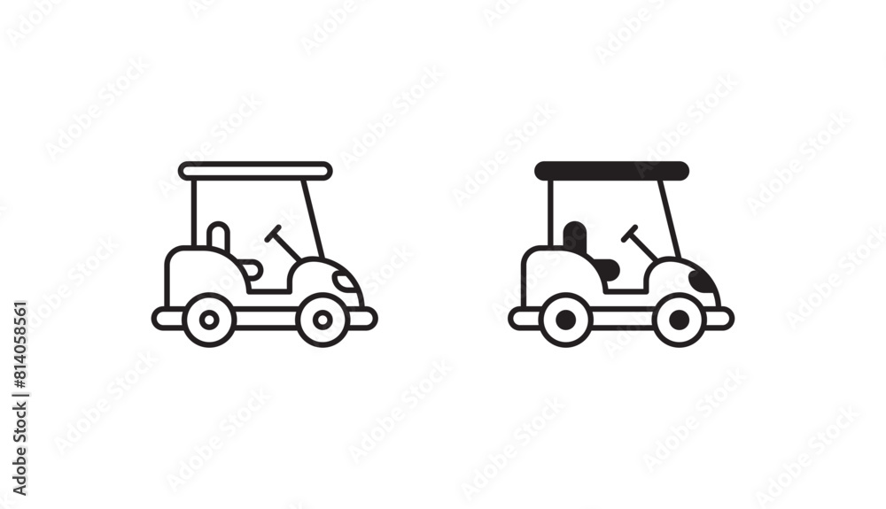 Golf Cart icon design with white background stock illustration Golf Cart icon design with white background stock illustration