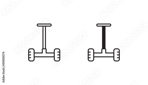 Segway icon design with white background stock illustration
