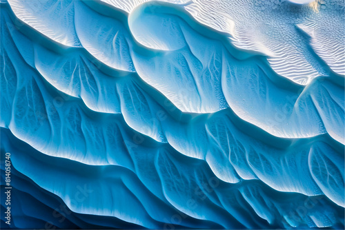 Abstract blue wavy water design looks like layer of sand