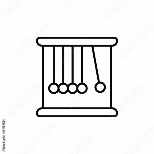 Newton's pendulum physics science icon