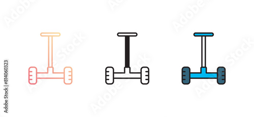 Segway icon design with white background stock illustration