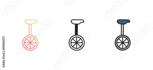 Monocycle icon design with white background stock illustration