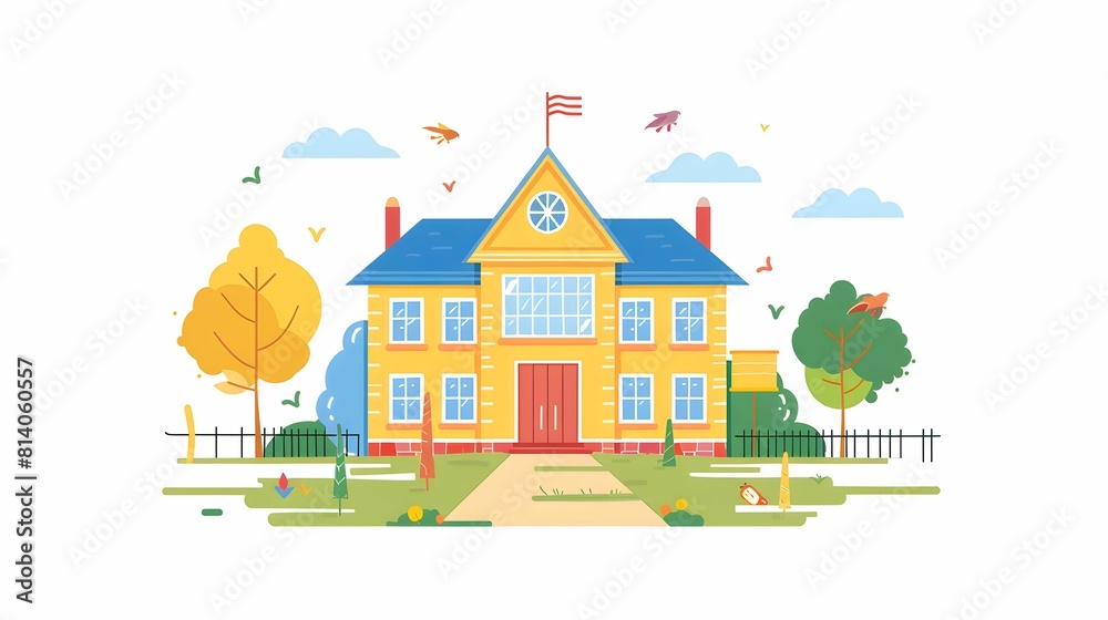 Bright and Welcoming School Building in a Lush Setting Bright and Welcoming School Building in a Lush Setting