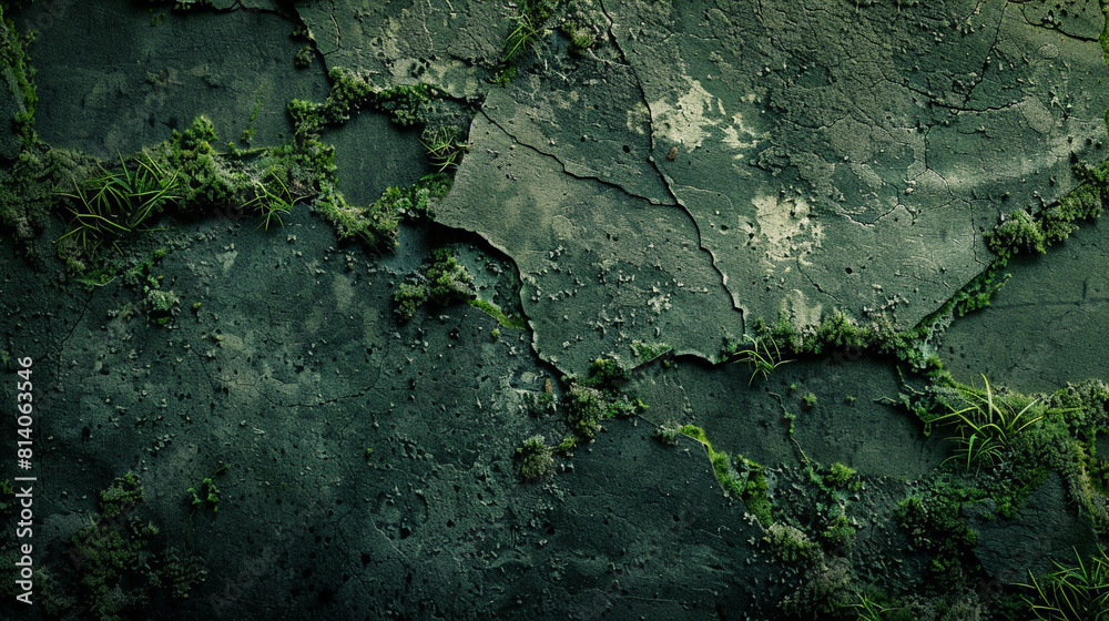 Dark green grunge texture with mossy effects and a touch of decay, ideal for moody atmospheres.