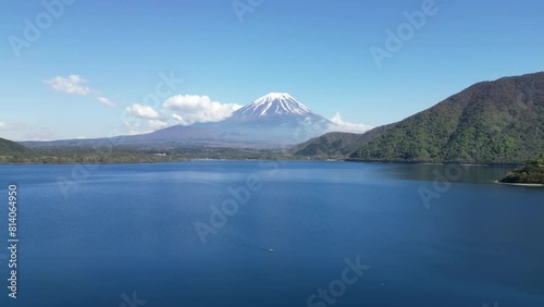 Wallpaper Mural Aerial Shot of Mt. Fuji Lake Saiko from Mt. Setougatake Yamanashi Torontodigital.ca