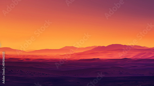 Desert twilight, burnt orange to dusty purple gradient
