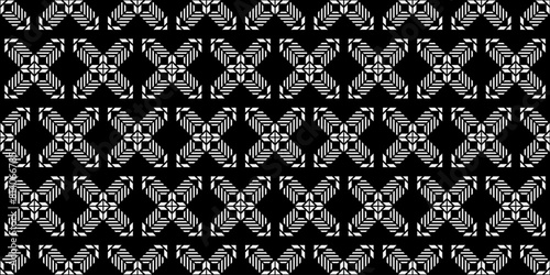 Techno vector crosses, seamless pattern