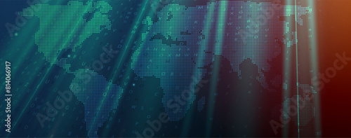 Technology abstract futuristic science background for internet business. Big data concept.Technology abstract futuristic science background for internet business. Big data concept. Vector art. © kras99