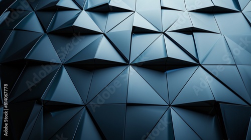 Abstract geometry in triangle shapes forms a background. Futuristic design presents a graphic pattern.