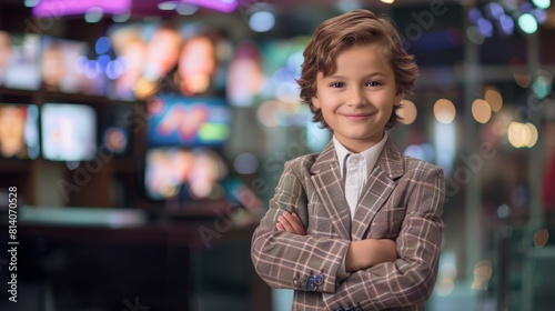 Young News Anchor in Action Generative AI