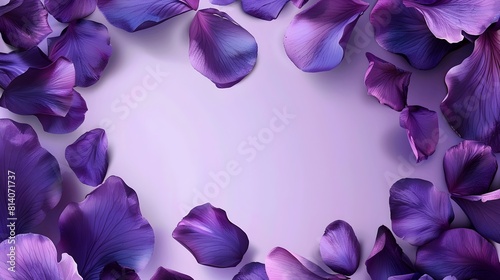 Remembrance Day Commemorated with Purple Caspian Flower Petals and Bright Background
