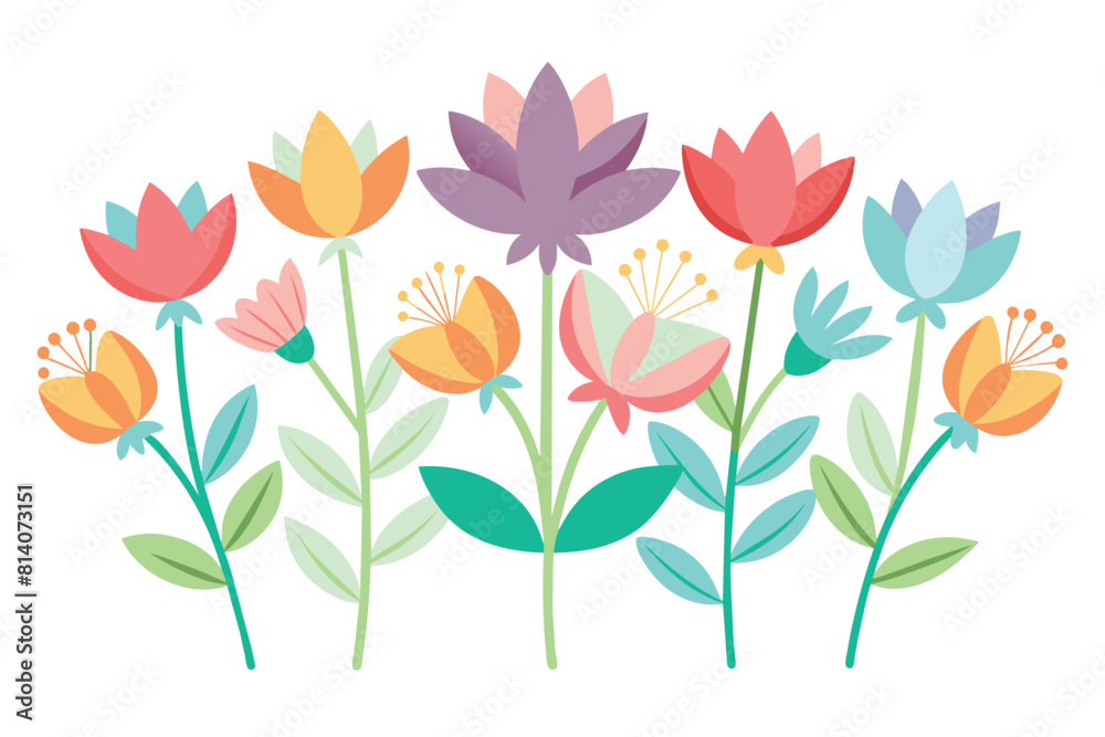 custom made wallpaper toronto digitalVector flower set