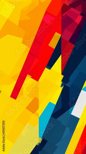 Wallpaper Mural Vibrant Geometric Poster Design Inspired by Colombian Flag Generative AI Torontodigital.ca