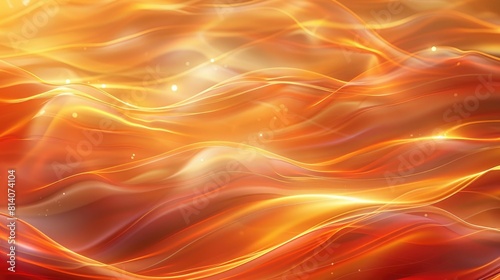 A closeup art piece featuring a fiery painting with vibrant tints and shades of orange reflected on the liquid surface of the water, creating a mesmerizing natural landscape AIG50