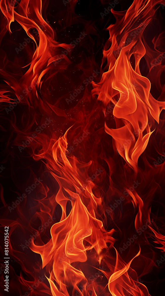 Image of Flames, Fire, Pattern Style, For Wallpaper, Desktop Background, Smartphone Cell Phone Case, Computer Screen, Cell Phone Screen, Smartphone Screen, 9:16 Format - PNG