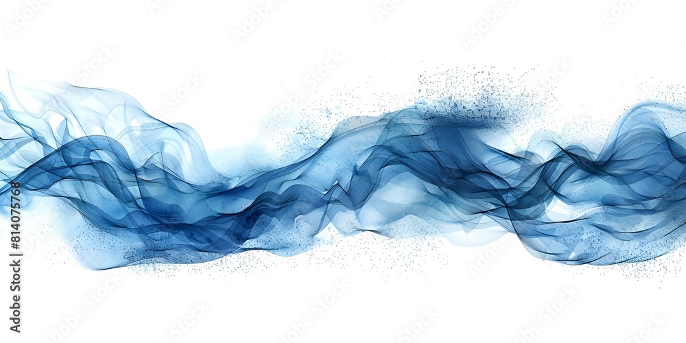 Blue Abstract Waves on White Background. Concept Blue Art, Abstract Design, Waves, White Background Blue Abstract Waves on White Background. Concept Blue Art, Abstract Design, Waves, White Background
