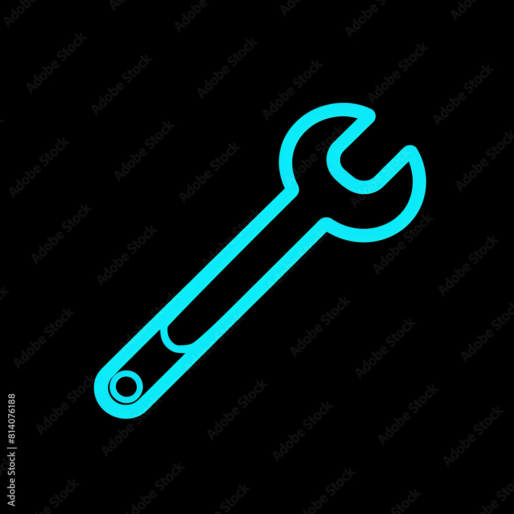 Settings Adjustment with a Wrench: Linear Icon on Tuning Techniques Settings Adjustment with a Wrench: Linear Icon on Tuning Techniques