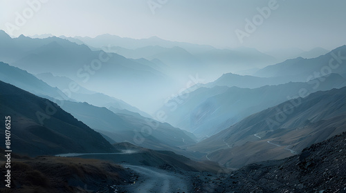 A photo of the Wakhan Corridor, with remote trails as the background, during an adventurous twilight photo