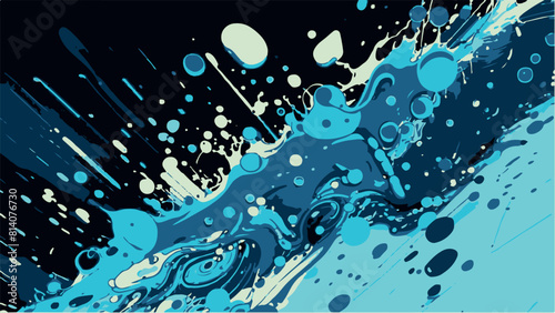 blue paint splashes, paint stains, water splashes, background