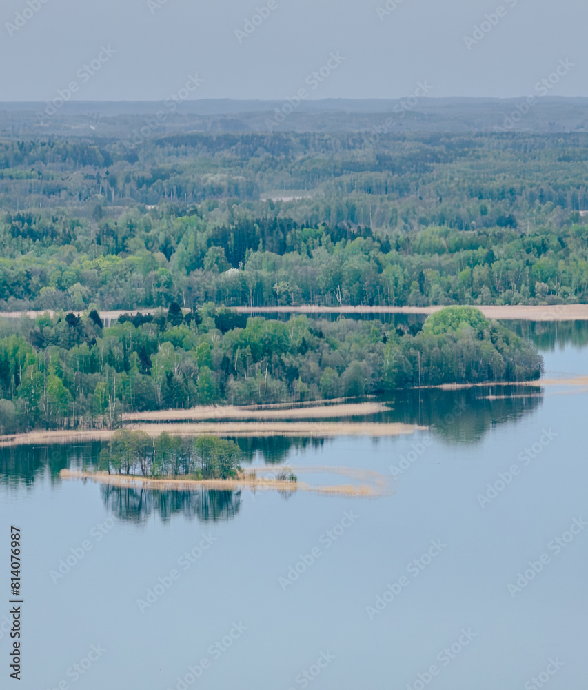 At Sivers lake, Latvian nature, Latgale springtime.