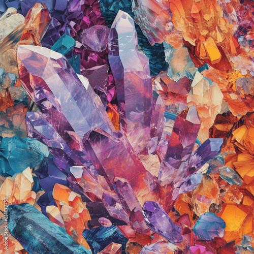 background with crystals 
