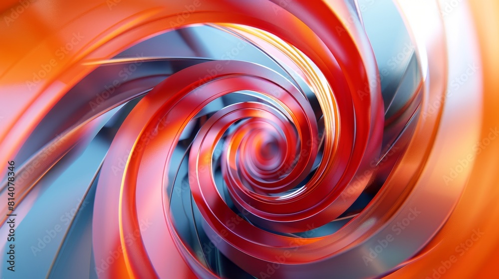 Obraz premium Spin dynamics demonstration, top view, angular momentum, educational tone, Splitcomplementary color scheme