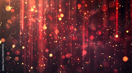 Vibrant Red Bokeh Lights in Motion