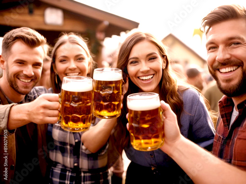 cheers with friends and family at Beer Day Festival Celebration