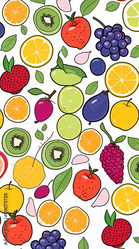 Fruit Image  Pattern Style  For Wallpaper  Desktop Background  Smartphone Phone Case  Computer Screen  Cell Phone Screen  Smartphone Screen  9 16 Format - PNG