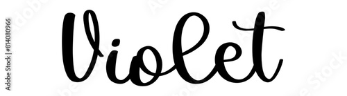 Violet - black color - name written - ideal for websites, presentations, greetings, banners, cards, t-shirt, sweatshirt, prints, cricut, silhouette, sublimation, tag