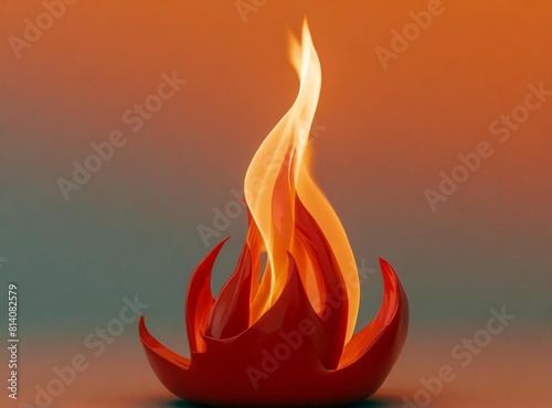 Flame 3D Rendering Illustration Design