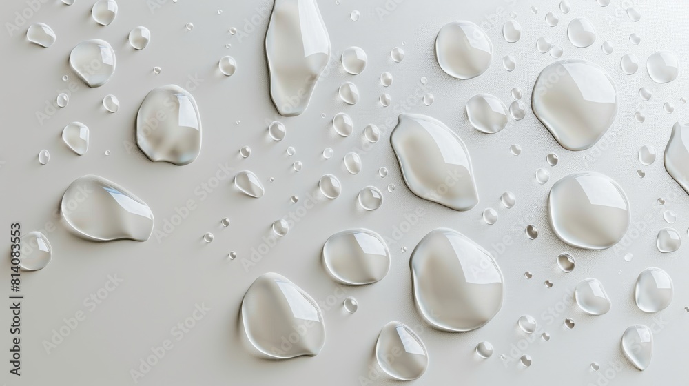 water drops on a white background water drops on a white background