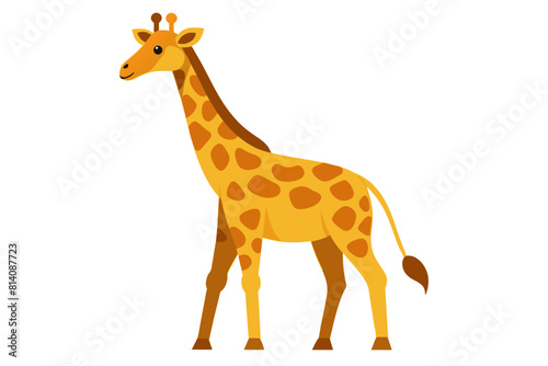 giraffe cartoon vector illustration