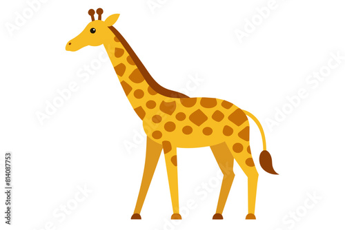 giraffe cartoon vector illustration