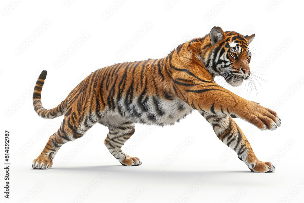 Obraz premium 3d loin isolated on white , cartoon loin tiger cheeta 