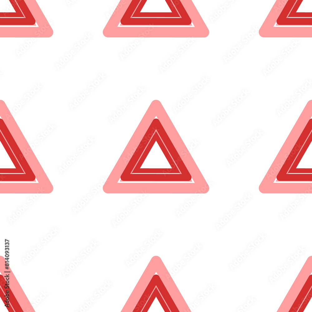 Seamless pattern of large isolated red emergency stop signs. The elements are evenly spaced. Illustration on light red background Seamless pattern of large isolated red emergency stop signs. The elements are evenly spaced. Illustration on light red background